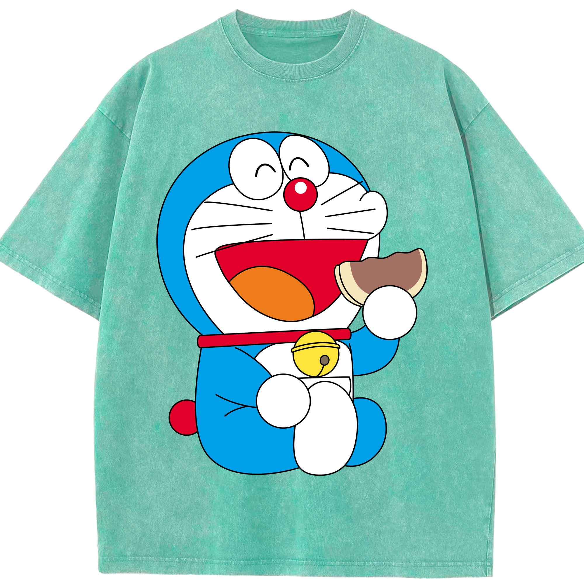 （画像用） ドラえもん Doraemon 綿100% ヴィンテージ風 半袖Tシャツ（フロントプリント）